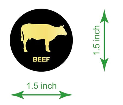 1.5 inch 300PCS Beef Chicken Fish Stickers for Food Party