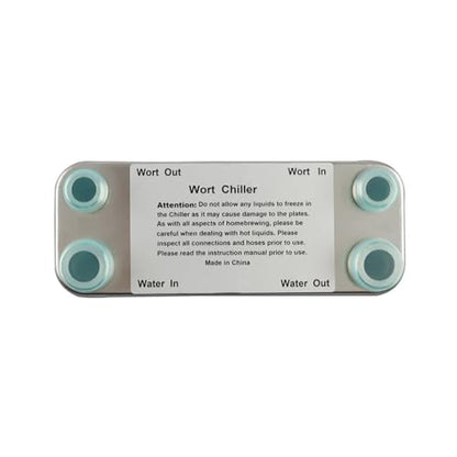 60 Plate Wort Chiller,Stainless Steel 304 Garden Hose Thread Plate,Homebrewing Plate Heat Exchanger,3/4 NPT Port