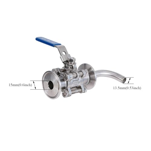 Brewing Equipment 1.5 Inch Tri Clamp Ball Valve & Racking Arm Pick-up Tube Stainless Steel 304 Homebrew Boil Kettle Conical Fermenter Parts Brewing Equipment