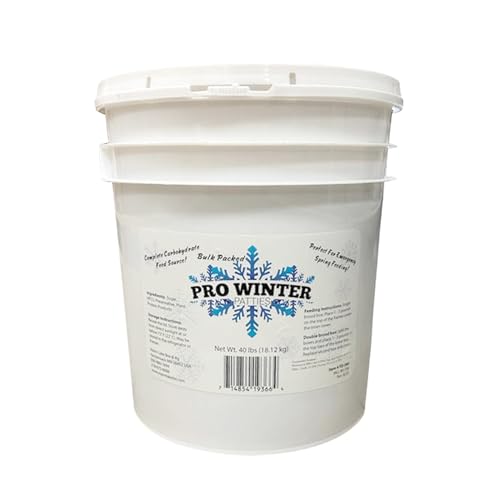 Mann Lake Pro-Winter Feed for Bees, Winter Patties for Beehive Feeding, Supports Colony Survival During Winter, Low Protein Formula for Overwintering Methods, Beekeeping Supplies for Cold Weather,40lb