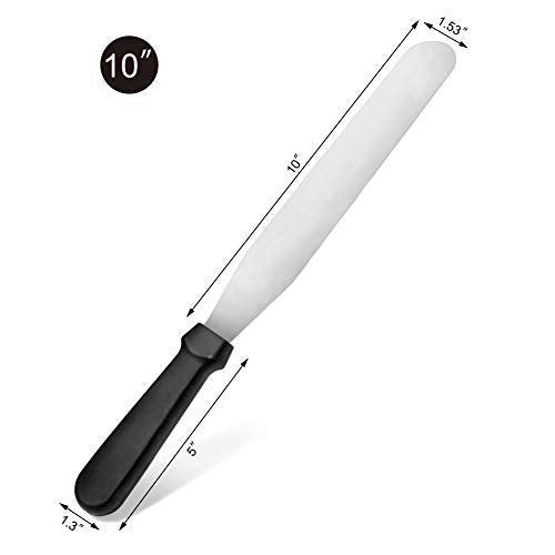 New Star Foodservice Straight Icing Spatula, 10 Inch Blade, 15 Inch Overall, Bakery-Grade Stainless Steel Cake Decorating Spatula - size: 10-Inch Straight