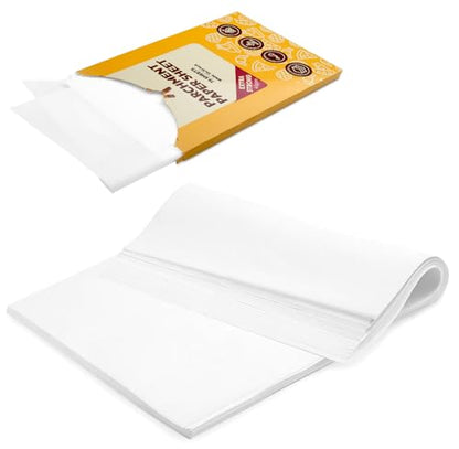 Katbite 75Pcs White Parchment Paper Sheets 12x16IN, Pre-Cut Heavy Duty Parchment Baking Paper, Non-Stick Half Sheet White Baking Parchment Paper for Air Fryer, Baking Cookie Pans [Extra Strong Series] - size: 12"x16"-75