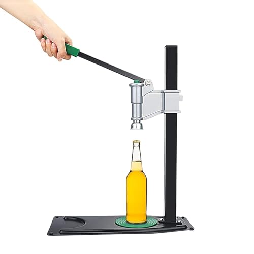 Manual Bottle Capper Tool for Home Brewing,Bench Bottle Capper, Adjustable Height Beer Bottle Capping Machine,Heavy Duty Strong Metal Easy Action Bench Bottle Capper