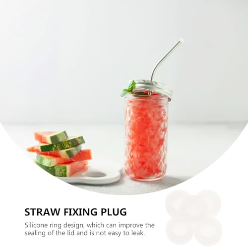 20PCS Silicone Straw Hole Plugs Mason Jar Lids Airlock Grommet Fermenter Lid Grommet For Mason Jars Straws Airlock Beer Wine Bucket
