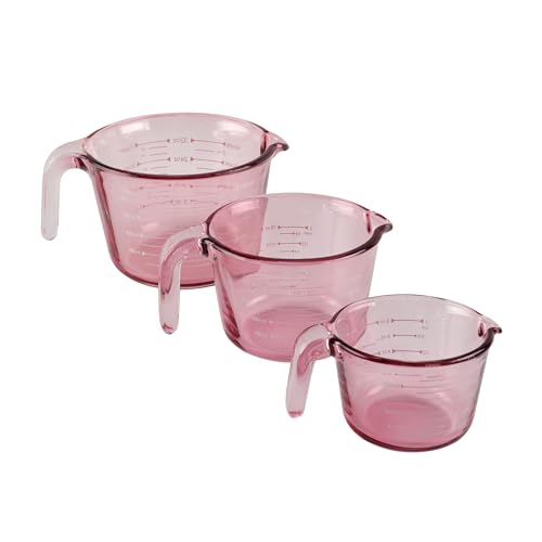 COOK WITH COLOR Glass Measuring Cups - Ideal for Cooking and Baking, Purple - color: Purple