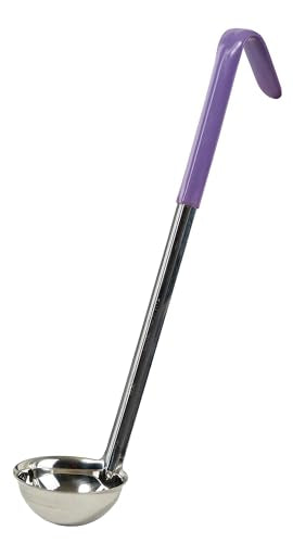 Winco One Piece Stainless Steel Ladle, 2 Ounce, 12.5", Red Tail - color: Purple, size: 2 Ounce, style: One Piece