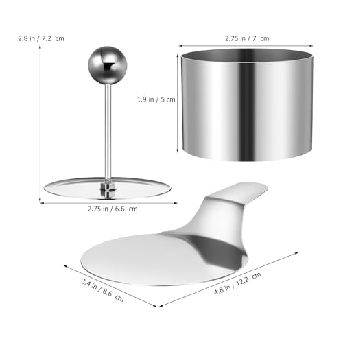 SHINEOFI Round Cake Ring Mold for Baking Stainless Steel Ring Molds for Mousse Dessert Small Pastry Baking Accessories for Home Bakers and Parties