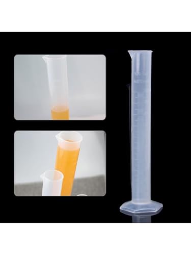 1PC 100ml Plastic Graduated Cylinder with Base Hydrometer Test Tube for Homebrew Beer Wine Making Lab Measuring