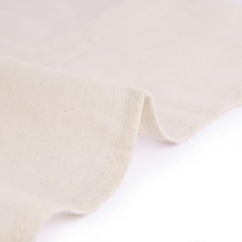 Bless International Premium Cotton Cheese Cloth Ultra Dense Butter Muslin For Straining Nut Milk Crafts & More 20x20 Inch 2 Hemmed Edges Grade 100 XL Unbleached & Reusable Off White - size: 20x20 Inch (8 Pieces)