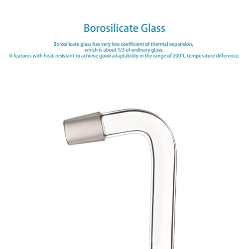 stonylab Glass Distilling Adapter, Borosilicate Glass 75 Degree and 105 Degree Bent Chemistry Adapter with 19/22 Standard Taper Inner Joints, 150 mm Length - size: 19/22 Joint