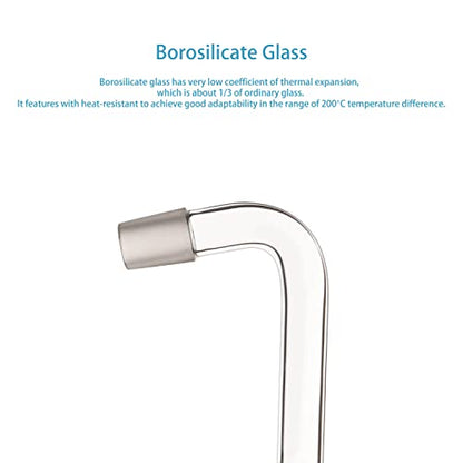 stonylab Glass Distilling Adapter, Borosilicate Glass 75 Degree and 105 Degree Bent Chemistry Adapter with 19/22 Standard Taper Inner Joints, 150 mm Length - size: 19/22 Joint