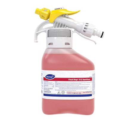 Diversey 5753116 Final Step 512 Sanitizer, Concentrated No Rinse Food Contact Kitchen Sanitizer, Ready-to-Dispense (RTD), 1.5-Liter - size: 50.72 Fl Oz (Pack of 1)