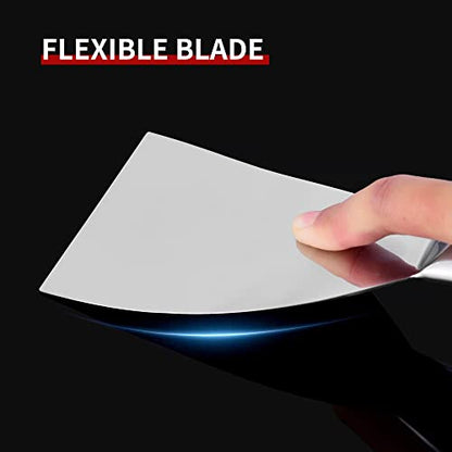 Fishark Putty Knife, 6 Inch One Piece Stainless Steel Scraper, Spackle Knife, Putty Knife Scraper, Wallpaper Scraper Paint Scraper Tool for Drywall Repair, Removing Wallpaper, Mud, Applying Plaster - color: 6″