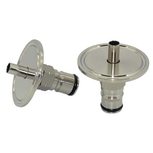VARMHUS 1.5 Inch Tri Clamp to Ball Lock Post, SS304 Sanitary Beer Fitting 50.5mm OD Ferrule for Conical Fermenter Pressure Transfer Homebrew Kegging