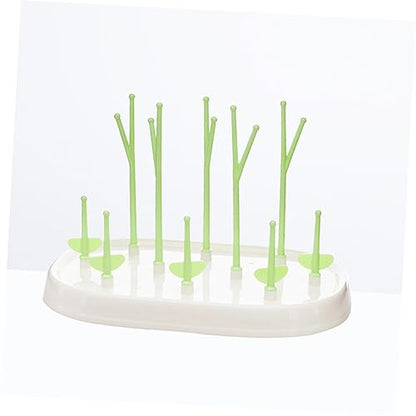 Tree-Shaped Baby Bottle Dryer Green Baby Bottle Drying Rack Easy to Clean Safe for Infants