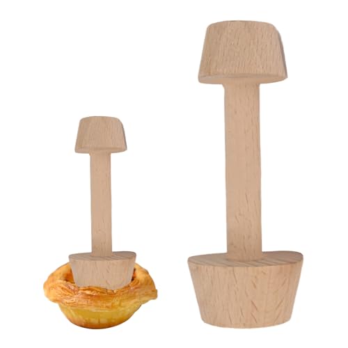 Wooden Tart Tamper,Double Side Pastry Dough Egg Tarts Pastry Tools DIY Cake Pastry Tools for Making Egg Tart, Pasta, Cheesecakes Dessert Kitchen Baking Tools (Model 3) - color: Model 3