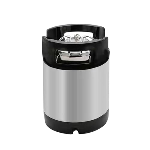 TWELVETAP-Rubber Handle Corny Beer Keg, Stainless Steel, Keg, Keg, Leak Proof Lid, Soda Barrel, Home Brew, 19L Premium Cornelius(6.5L) - color: 6.5L