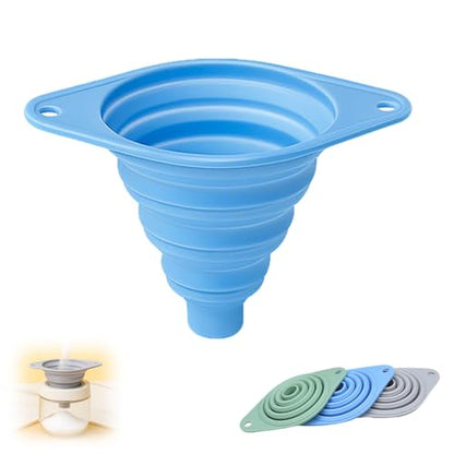 Kitchen Funnel Set, 2025 New Silicone Collapsible Funnel, Portable Small Funnels for Filling Small Bottles, Food Grade Funnels for Kitchen Use (Blue) - color: Blue