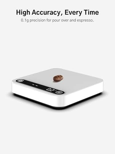 Coffee Brewing Control System – Coffee TDS Refractometer and Digital Scale with Timer, 0.02% Precision, 0.1g Resolution, Smart App, Rechargeable, Ideal for Pour Over and Espresso