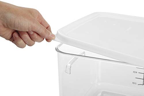 Rubbermaid Commercial Products Plastic Space Saving Square Food Storage Container For Kitchen/Sous Vide/Food Prep, 2 Quart, Clear (Fg630200Clr) (Pack of 2) - size: 2 Qt. (Pack of 2)