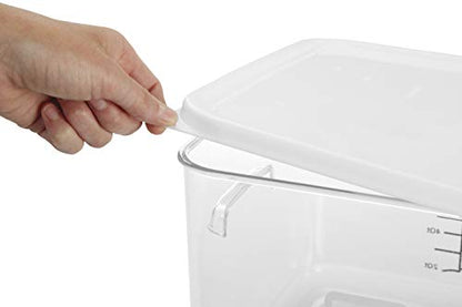 Rubbermaid Commercial Products Plastic Space Saving Square Food Storage Container For Kitchen/Sous Vide/Food Prep, 2 Quart, Clear (Fg630200Clr) (Pack of 2) - size: 2 Qt. (Pack of 2)