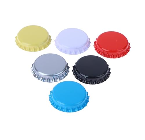 100Pc/Set Beer Cap New Beer Bottle Caps Oxygen Absorbing Seal Caps for DIY Home Brewing Beer Tool Bar Accessorie Equipment(White) - color: White