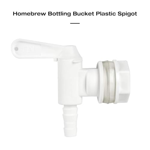 FERRODAY 2 Pack Bottling Spigot for Bucket Homebrew Wine Making Beer Brew Barbed Outlet Faucet Premium Plastic Faucet Tap Easy to Use Faucet- 2 Pack Faucet - size: 2 Bucket Spigot
