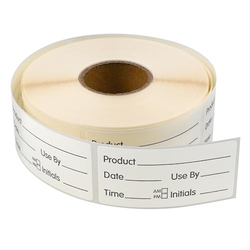 L LIKED 500 Stickers Use by 1 x 2 Inch Dissolvable Food Storage Labels for Containers - color: Black