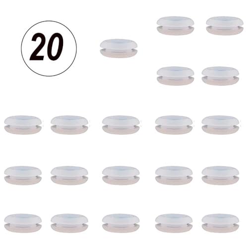 20PCS Airlock Grommets for Fermentation - Silicone Seals for Homebrewing Beer, Wine, Mead, Sauerkraut, Kimchi - Fits 12.5mm Lid Holes(Clear) - color: Clear