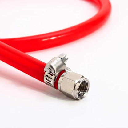 FERRODAY Ball Lock Gas Line Assembly 5ft Red Long Tubing 5/16 Ball Lock Gas Disconnect Set Home Brewing Kit Ball Lock CO2 Gas Hose Assemble for Draft Beer Home Brewing - size: 5ft Gas Line Assembly