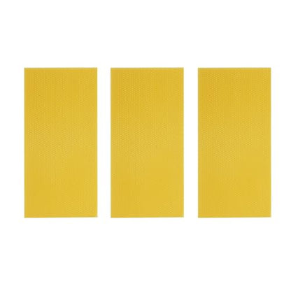 INPAITOO 30 Pcs Beeswax Sheets Beehive Wax, 7.68x16.34 Inch Yellow Coated Foundation Wax Foundation for Bee Frames, Original Color Beeswax Sheets for Bee Frames, Beekeeping, Candle Making
