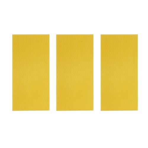 30pcs Yellow Beehive Wax Coated Foundation Sheet, Sheets Waxed Foundation Sheet Plastic Portable Honeycomb Sheet Nest Foundation Sheet Fit Deep Frame