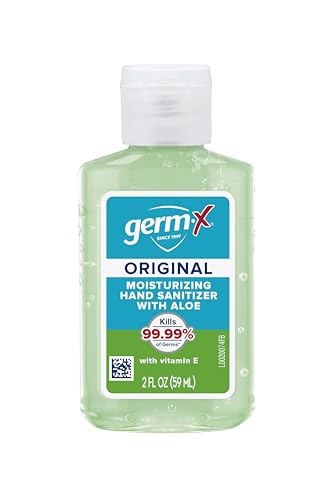 Germ-X Original Hand Sanitizer, 2 Fl Oz (Pack of 24), Less Drying Moisturizing Gel with Aloe and Vitamin E, No Rinse Formula, Bulk Mini Travel Size for On-The-Go