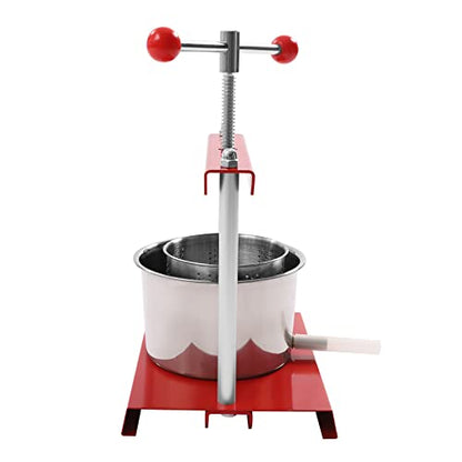 Durable 3L/6L Stainless Steel Cheese Tincture Herb Fruit Wine Manual Press for Making Wine or Juice from Honey (3L) - size: 3L