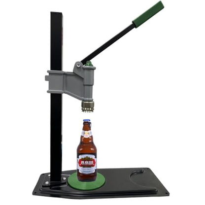 Manual Bottle Capper Tool Multifunctional detachable 26mm side puller capping head,Heavy Duty Strong Metal Easy Action Bench Bottle Capper, Adjustable Height Beer Bottle Capping for Home Brewing
