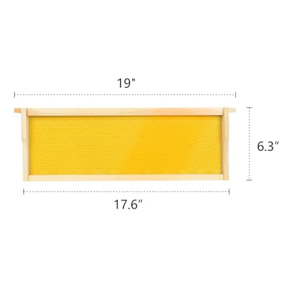 BeeTech 10-Pack Medium Super Box Wooden Beehive Frames and Beeswax Dipped Plastic Foundations for Beekeeping (Unassembled) - size: medium frames