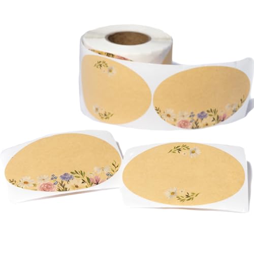 MONEST (250pc/Roll) 2"x3" Stickers for Jars and Lids | Pantry, Mason Jar, Canning, Spice, and Bottle Labels (Daisy 2x3) - color: Daisy 2x3