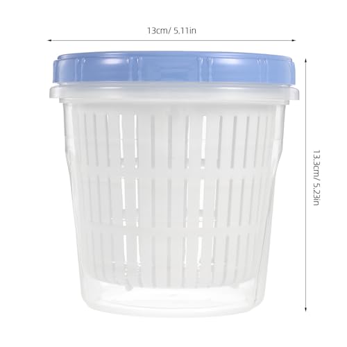 Pickle Storage Jar with Strainer Insert 1250ml Airtight Kimchi Container Plastic Food Storage Jar for Sauerkraut and Vegetable Preservation