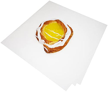 MADE IN USA 1,000 Sheets of Grease-Resistant Food Grade Waxed Kraft Deli Tissue Paper, 12" X 12" (White) - color: White