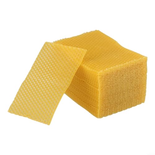 30 Pack Waxed Foundation Sheets for Bee Hive Frames - 5.24x3.54 Inch Pure Beeswax for nest Base for Deep Brood Box & for honeycomb Sheet Replacement