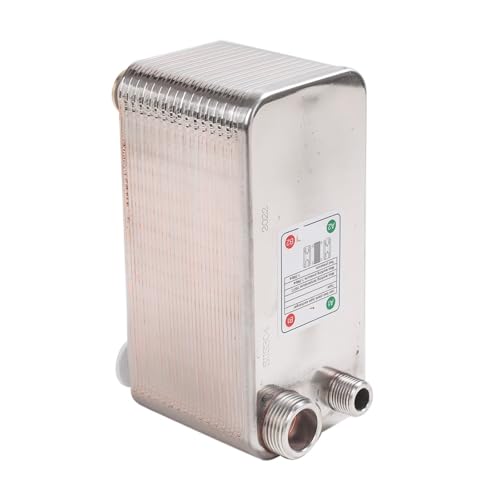32 Plate Heat Exchanger Beer Wort Chiller Cooler SUS 304 Stainless Steel for Homebrew Cooling,Brazed Plate Type Water Heater(Different Side) - size: Different Side
