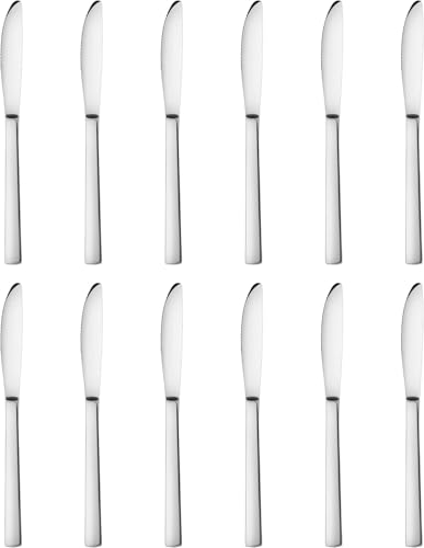 New Star Foodservice Windsor Pattern 18/0 Stainless Steel Dinner Knife, 8.2-Inch, Set of 12, Commercial Grade - size: Windsor Pattern - Dinner Knife (12-Piece)