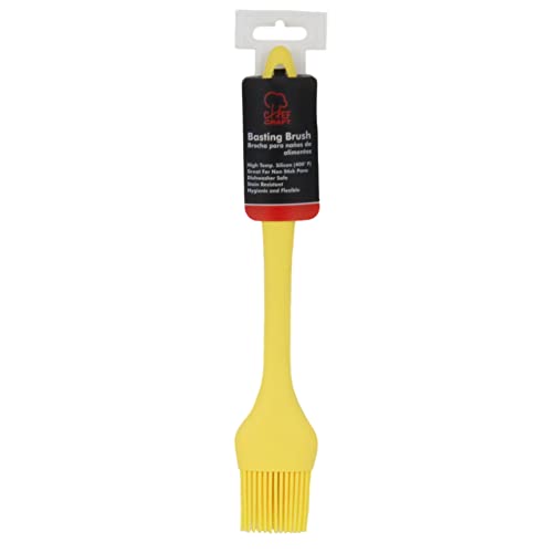 Chef Craft Premium Silicone Basting Brush 10.25 Inch, Yellow - color: Yellow