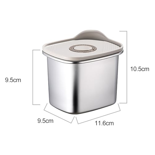 Stainless Steel Food Storage Containers with Airtight Lids Set, Leakproof Meal Prep Containers, Airtight Kimchi Containers Reusable, Stackable/Oven/Dishwsher/Freezer Safe 600ML