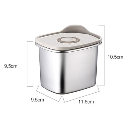 Stainless Steel Food Storage Containers with Airtight Lids Set, Leakproof Meal Prep Containers, Airtight Kimchi Containers Reusable, Stackable/Oven/Dishwsher/Freezer Safe 600ML