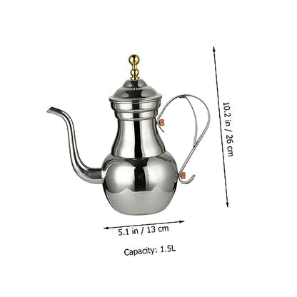MAGICLULU Samovar Style Tea Kettle Kettle Thermometer Stainless Steel Teapot Tea Infuser Court Pot Hand Brewing Pot Design