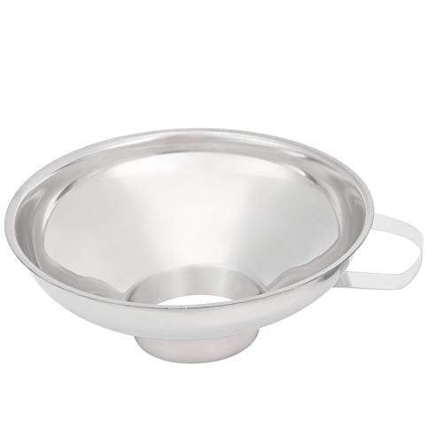 2 Pack Stainless Steel Wide Mouth Canning Funnel for Kitchen Filling and Transfer, Large Bore Funnel