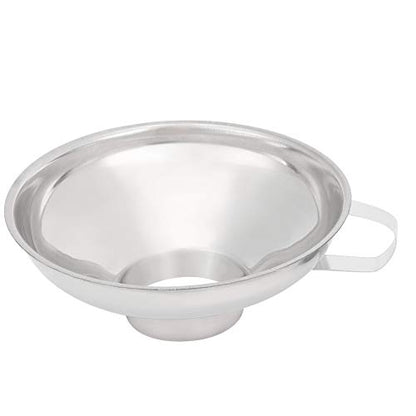 2 Pack Stainless Steel Wide Mouth Canning Funnel for Kitchen Filling and Transfer, Large Bore Funnel