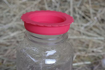 Masun Silicone mason jar lids Made to fit both Wide and Regular Mouth mason jar. (Red, Blue 8 Pack) - color: Red, Blue 8 Pack