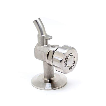 QiiMii 1.5'' SS304 Stainless Sampling Valve Beer Sampling Valve Clamp End - size: 1 Pack